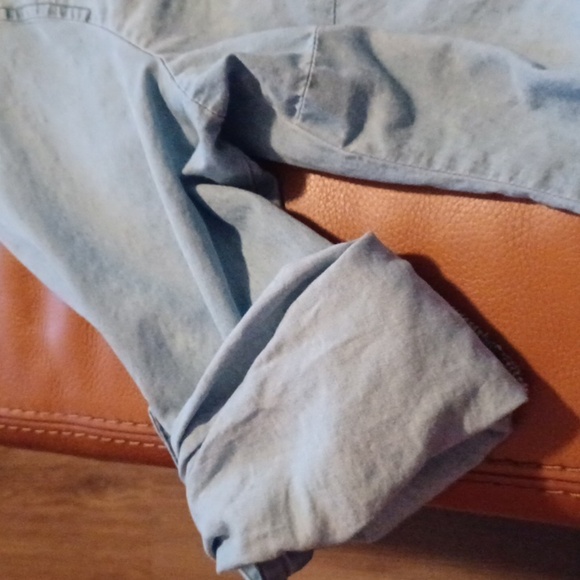 💙🌺New York & Company Denim Blue Shirt - Picture 3 of 12